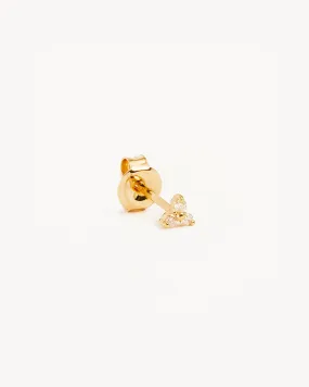 14k Solid Gold Twilight Diamond Stud Earring