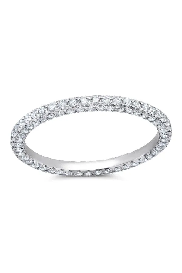 1ct Diamond 3 Sided Band