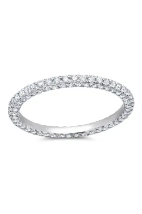 1ct Diamond 3 Sided Band