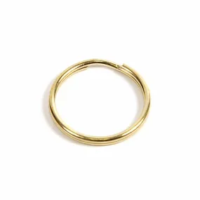 25mm Gold Gilt Plated Spring Steel Split Ring - Pack of 50