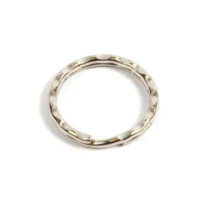 25mm Nickel Plated Spring Steel Ripple Split Ring - Pack of 50