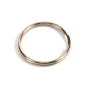 30mm Nickel Plated Spring Steel Split Ring - Pack of 50