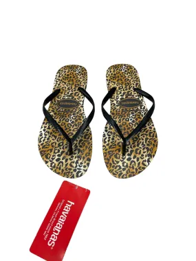 Animal Print Sandals Flip Flops Havaianas, Size 11