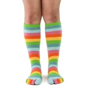 Citrus Stripe Women's Toe Socks