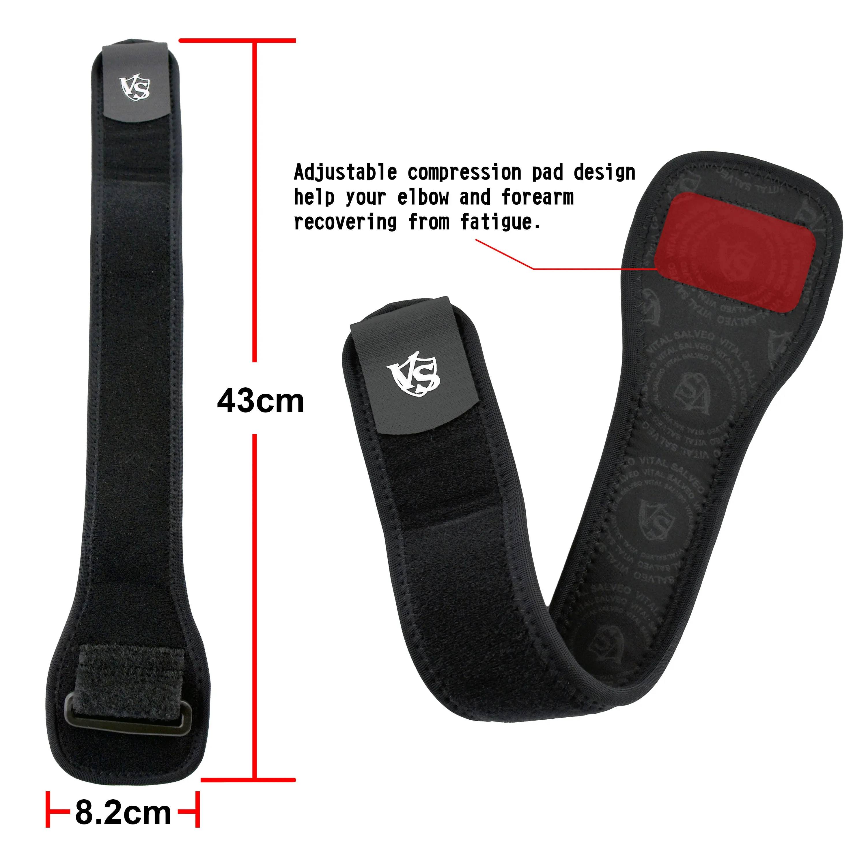 Compression Adjustable Elbow Brace with gel pad