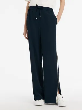 Contrast Full Length Straight Pants