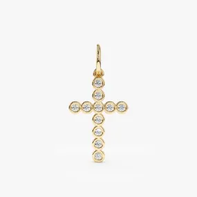 Diamond Bezel Cross Charm, Kiara