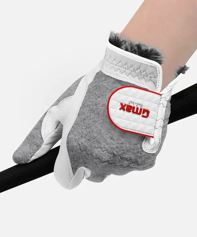 Gmax Sheep Skin Winter Golf Gloves For Women (Both Hands) - White