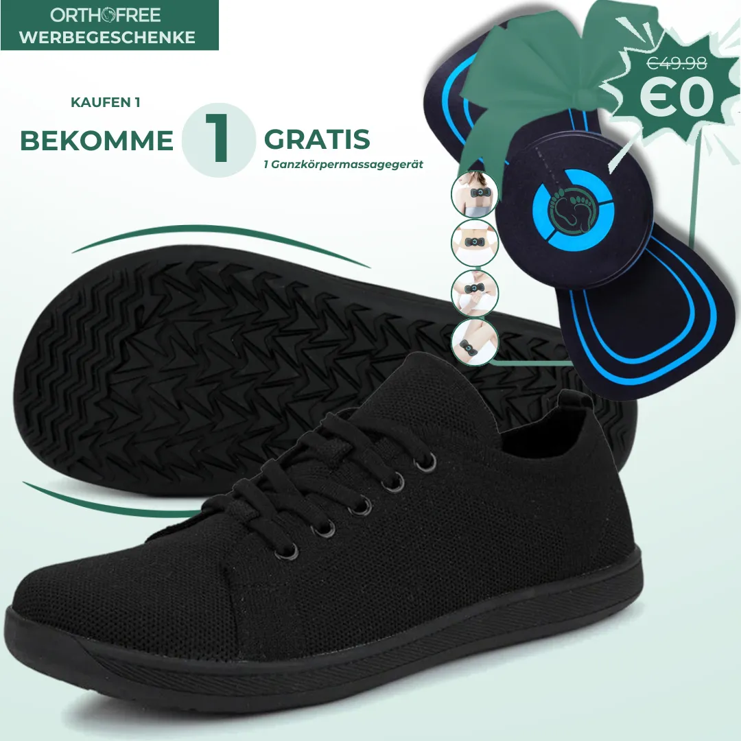 Lorry Vamp Barfuschuhe Knit Schwarz - Schuh-Revolution und Massage-Fusion