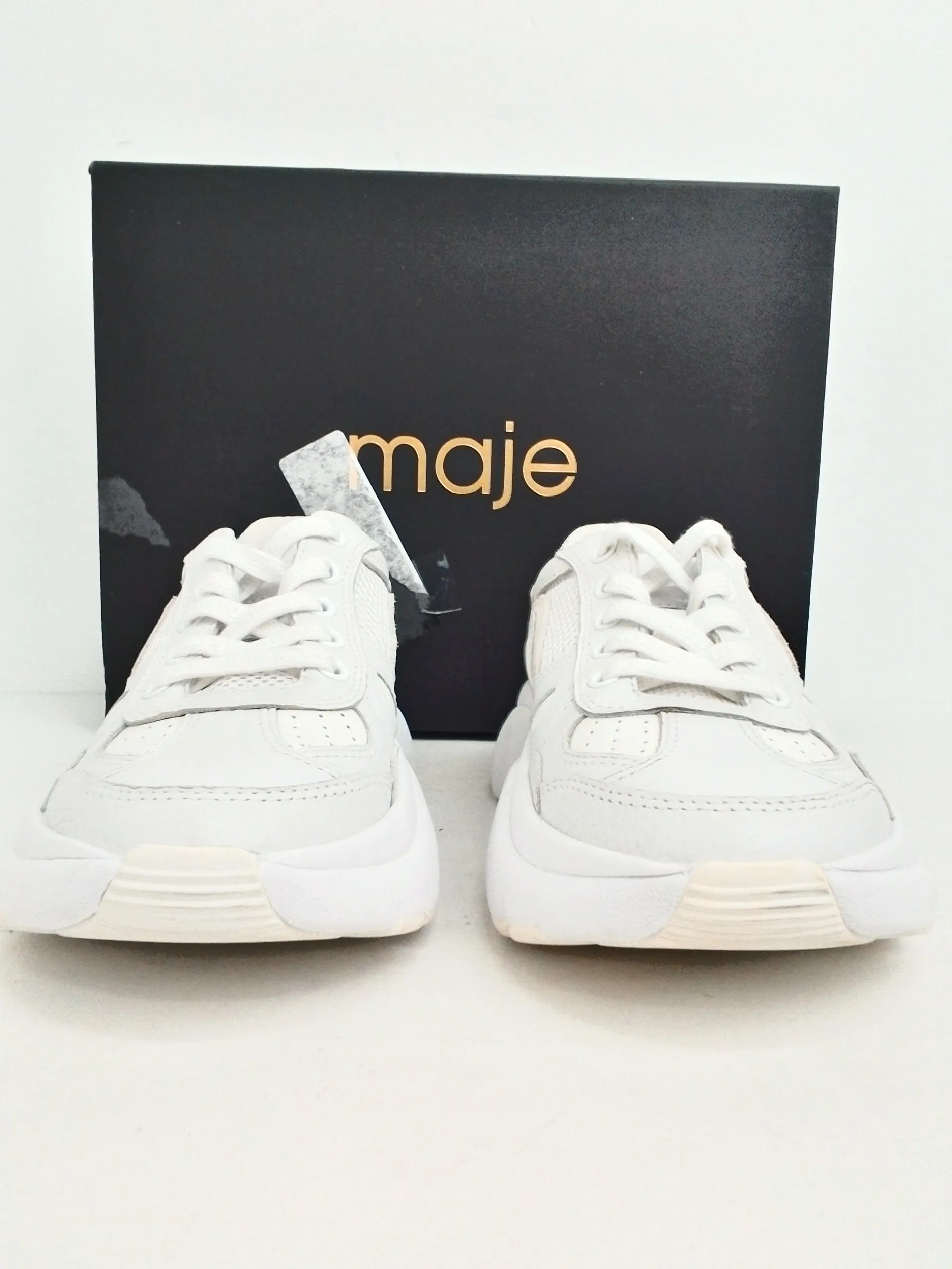 maje Women's 119 Faster White Sneakers  Size 35