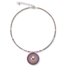 Necklace Amulet small Crystals & lepidolite amethyste