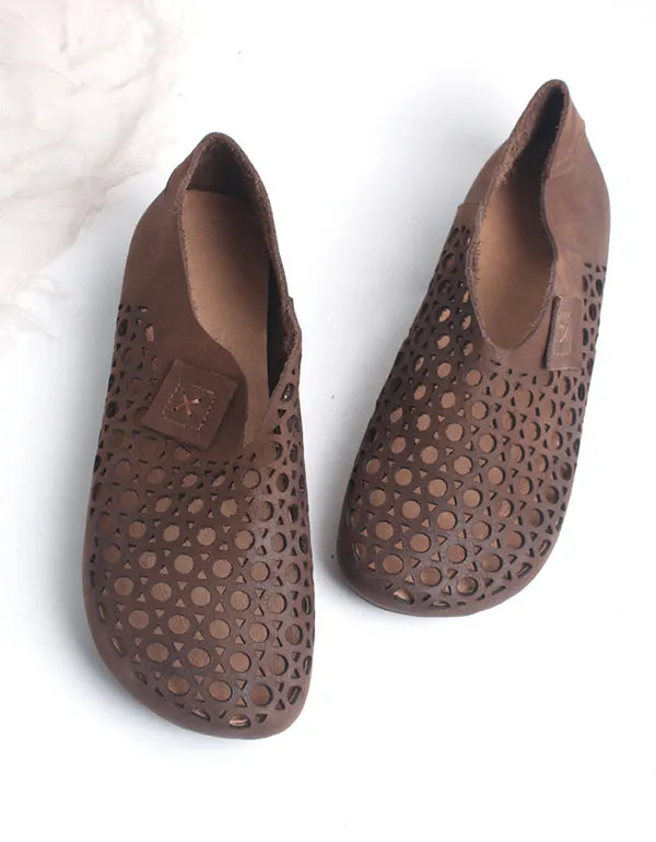 Retro Handmade Leather Comfortable Flats