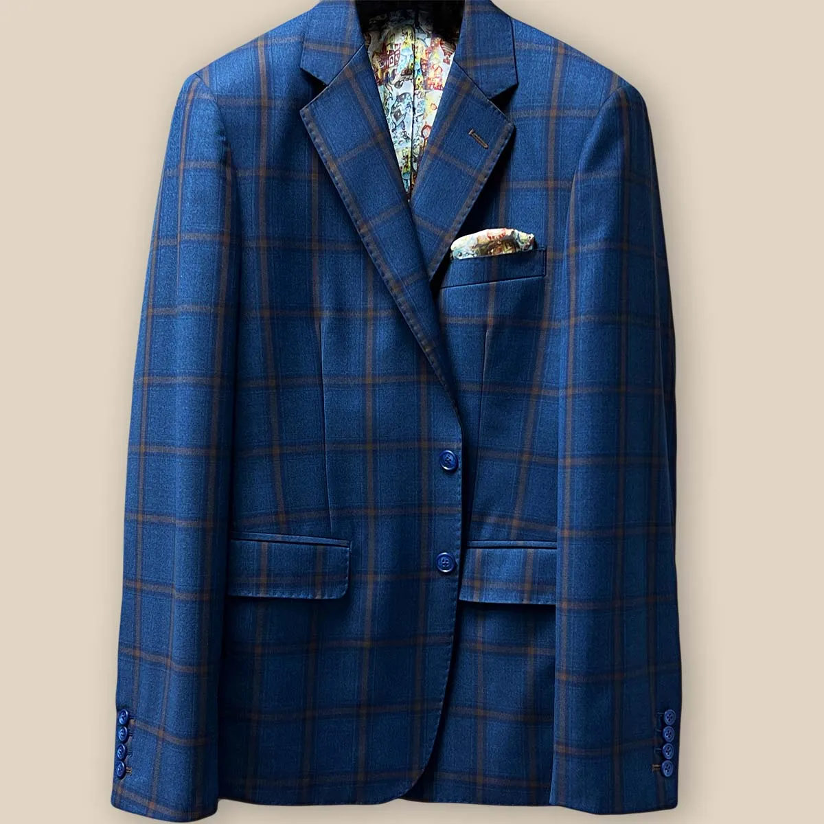 Westwood Hart Blue with Bronze Windowpane Men's Sportcoat