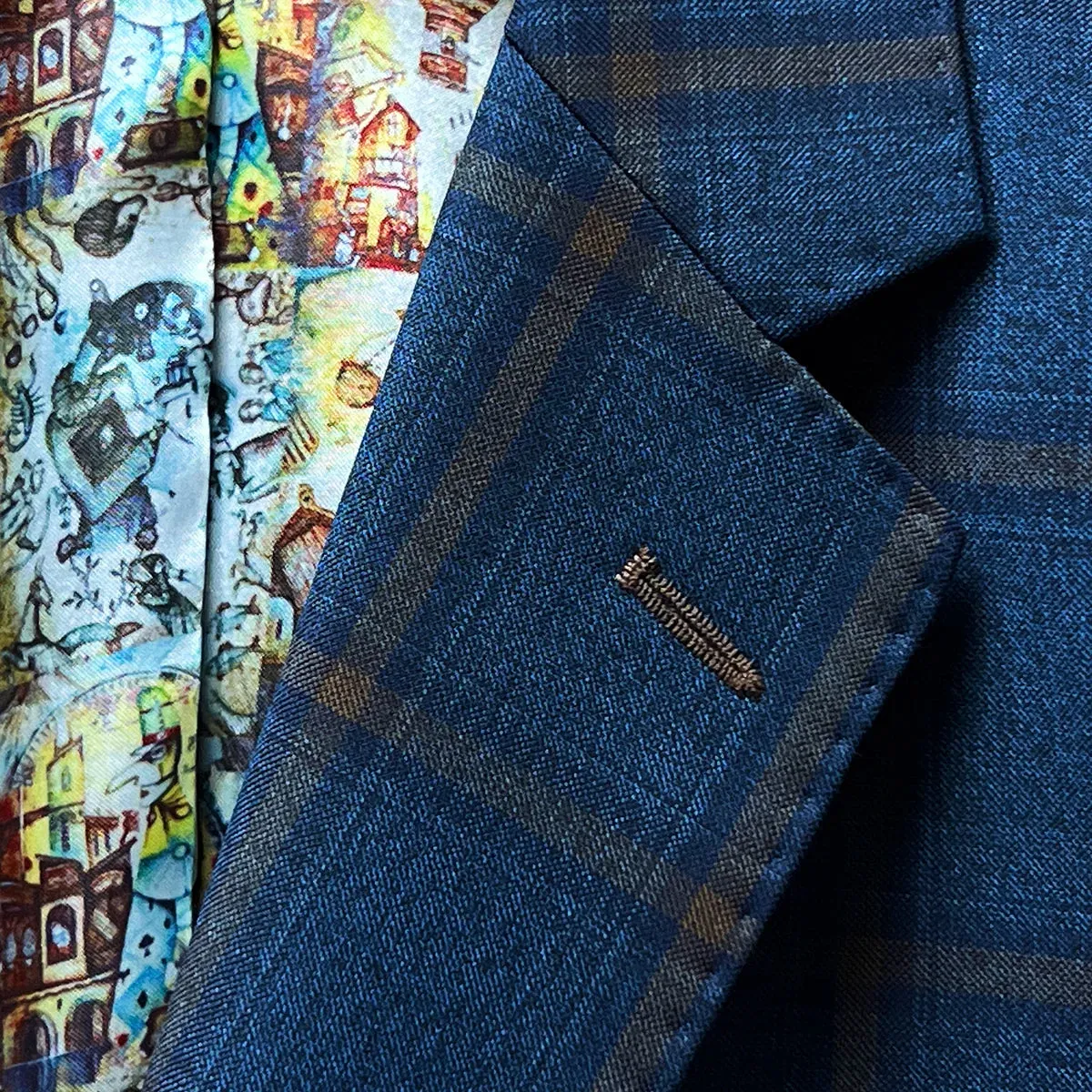 Westwood Hart Blue with Bronze Windowpane Men's Sportcoat