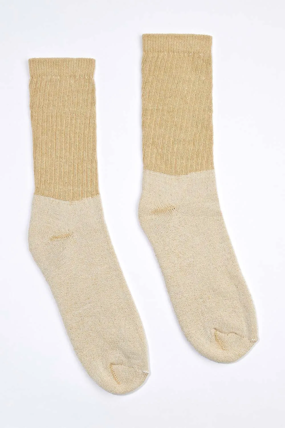 Women's 3 Pack Organic Cotton Socks Tan-Green Crew